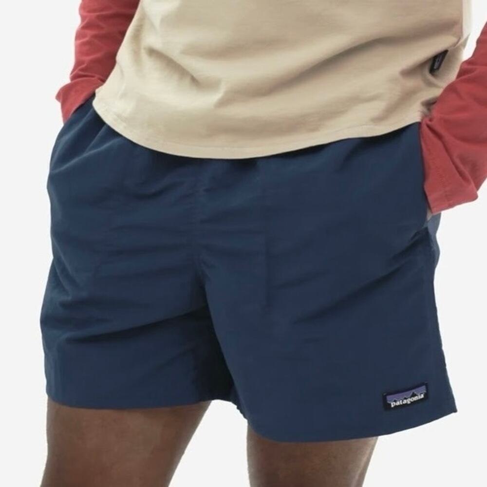 Patagonia Baggies Shorts Mens M Navy Blue 4” Inseam Swim Hiking Nylon